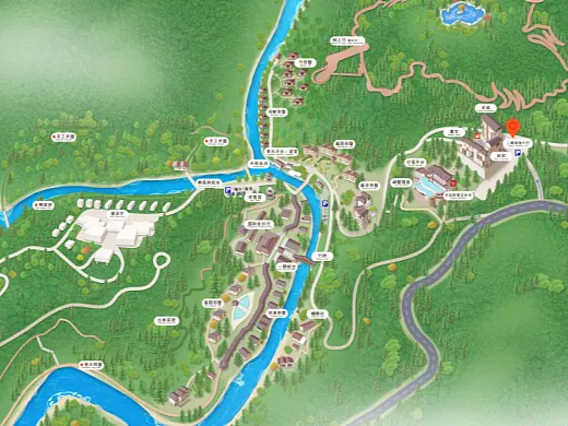 平山结合景区手绘地图智慧导览和720全景技术，可以让景区更加“动”起来，为游客提供更加身临其境的导览体验。